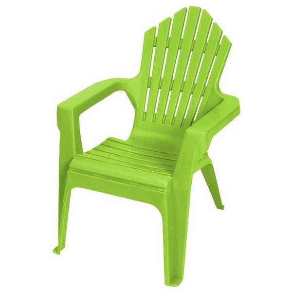 Gracious Living Kiddie Adirondack Adirondack Chair, Resin Seat, Resin Frame, Tender Shoots Green Frame 11346-20PDQ